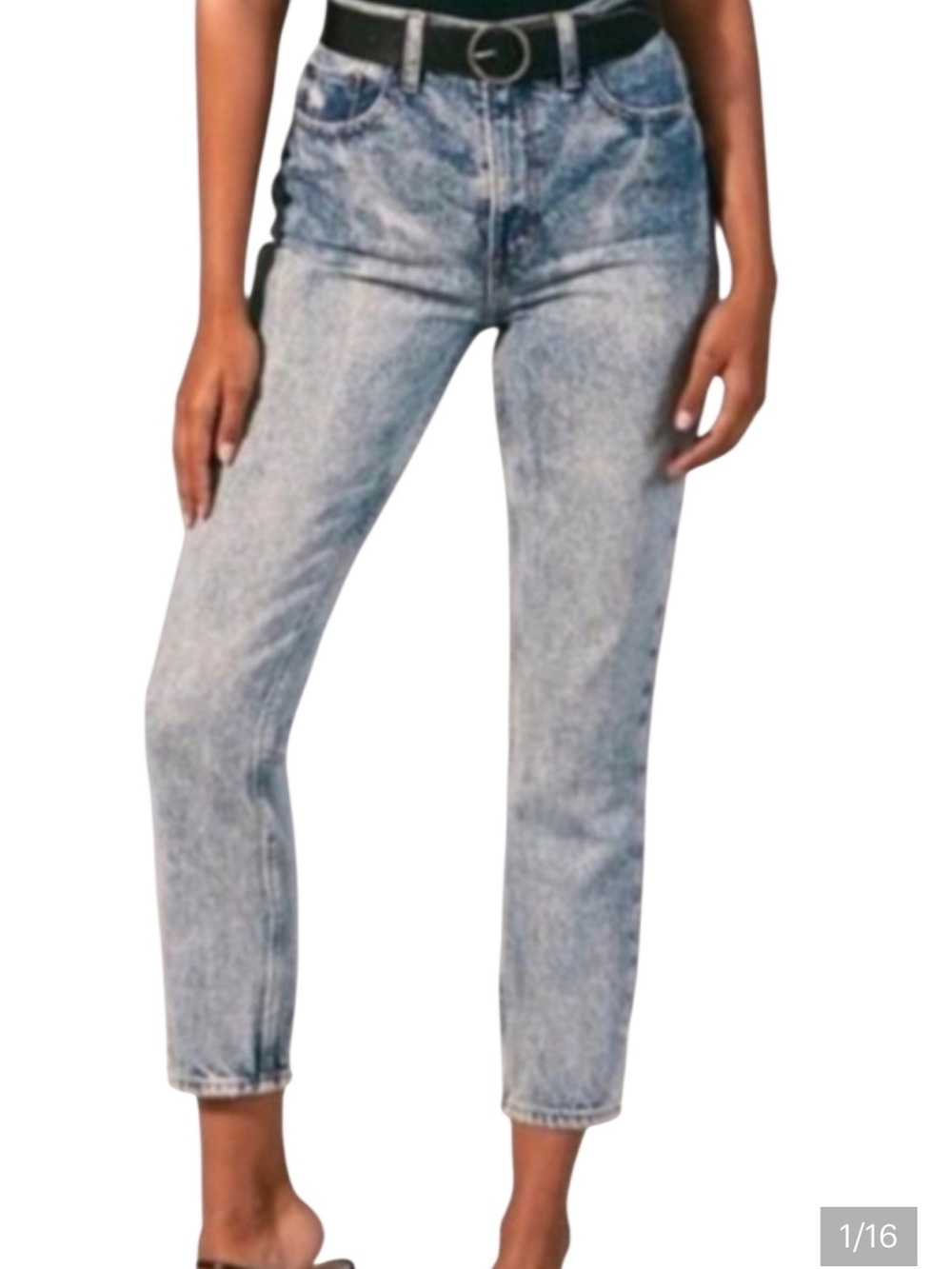 ABERCROMBIE & FITCH CURVE LOVE THE MOON HIGH RISE JEANS